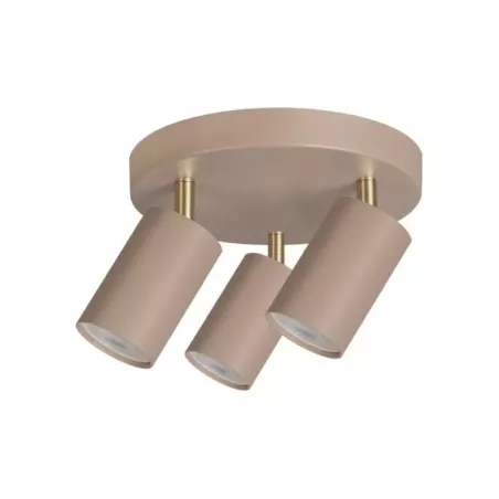 Kinkiet GU10 LED Bardo ruchomy x3 beż+złoty okragł-5904703030645