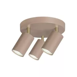 Kinkiet GU10 LED Bardo ruchomy x3 beż+złoty okragł-5904703030645