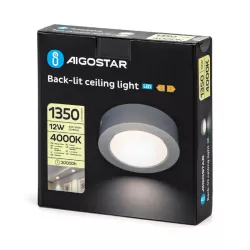 Plafon LED natynkowy okrągły 12W 4000K neutralna, śr. 17,4 cm - 8433325210311