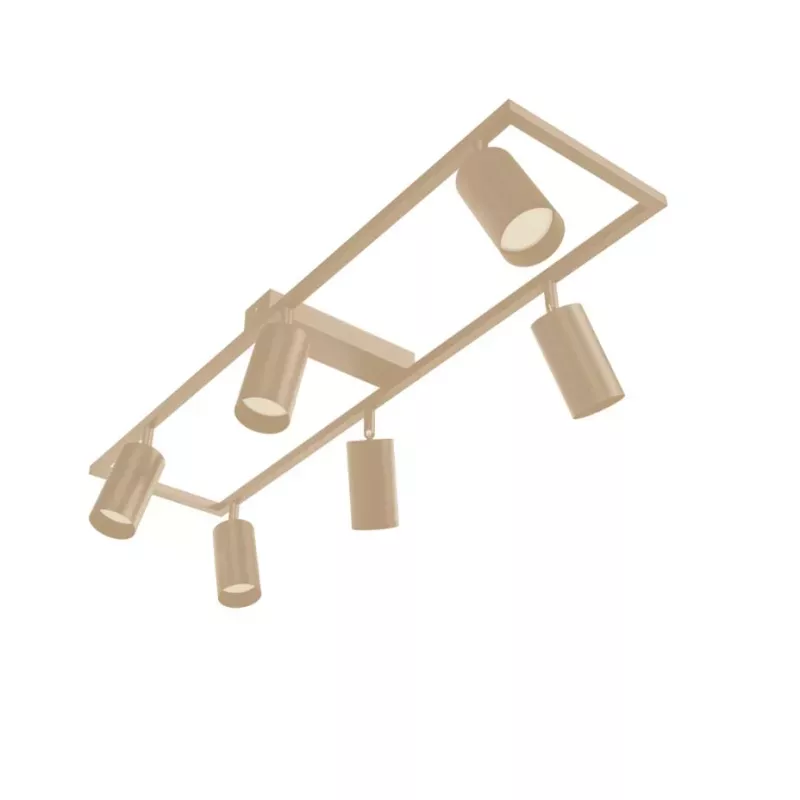 Żyrandol LED GU10 Bumo x6 beżowy-5904703029588