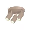 Kinkiet GU10 LED Lucerno ruchomy x3 beż okragły-5904703030560