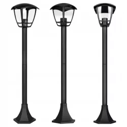 Lampa Ogrodowa stojąca słupek E27 93cm zewnętrzna LED czarna LATARNIA-5908263380691