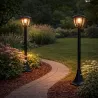 Lampa Ogrodowa stojąca słupek E27 93cm zewnętrzna LED czarna LATARNIA-5908263380691