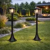 Lampa Ogrodowa stojąca słupek E27 93cm zewnętrzna LED czarna LATARNIA-5908263380691
