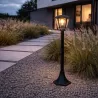 Lampa Ogrodowa stojąca słupek E27 93cm zewnętrzna LED czarna LATARNIA-5908263380691