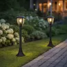 Lampa Ogrodowa stojąca słupek E27 93cm zewnętrzna LED czarna LATARNIA-5908263380691