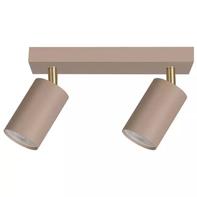 Kinkiet GU10 LED Bardo ruchomy x2 beż+złoty-5904703030669