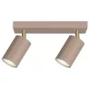 Kinkiet GU10 LED Bardo ruchomy x2 beż+złoty-5904703030669