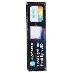 Halogen kolorowy naświetlacz LED RGB w kolorze czarnym 50W z pilotem - 8433325000752