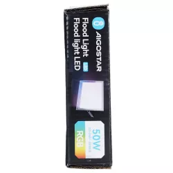 Halogen kolorowy naświetlacz LED RGB w kolorze czarnym 50W z pilotem - 8433325000752
