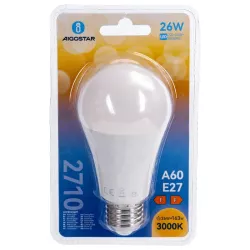Żarówka okrągła LED A60 E27 o mocy 26W ciepła 3000K jasna 2710lm - 8433325350284