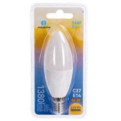 Żarówka LED C37 świecowa E14 14W biała ciepła 3000K mocna 1380lm - 8433325350475