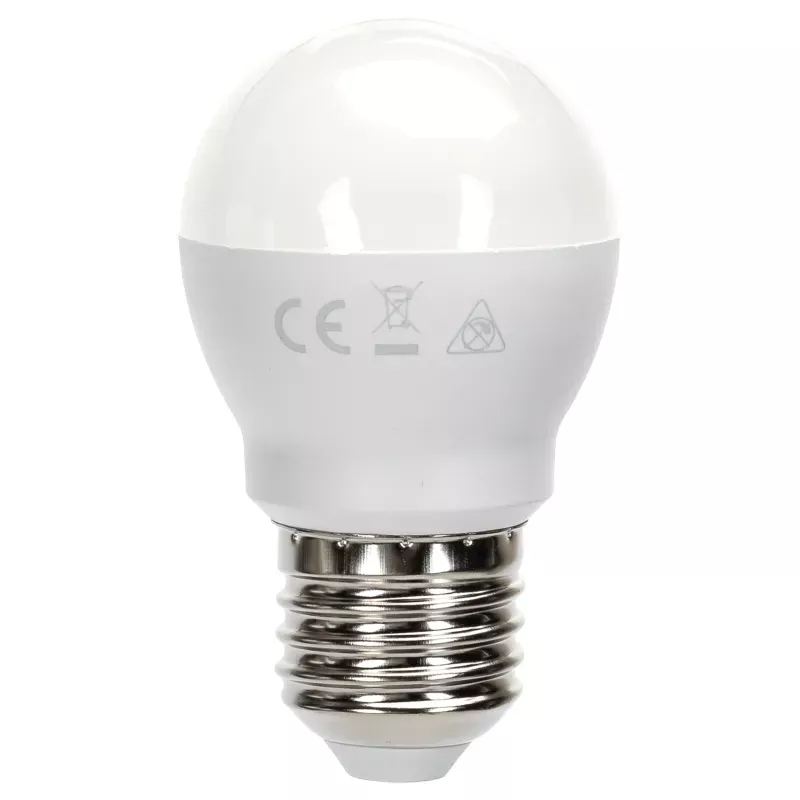 Żarówka LED mleczna kulka G45 E27 13W biała zimna 6500K jasna 1280lm - 8433325350697