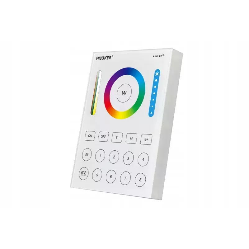 Panel ścienny kontroler MIBOXER B8 / 8-strefowy / RGB CCT / do LED / biały-6970602180902