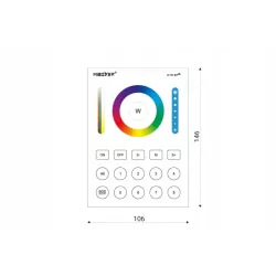 Panel ścienny kontroler MIBOXER B8 / 8-strefowy / RGB CCT / do LED / biały-6970602180902