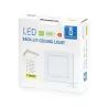 Plafon LED natynkowy kwadratowy 6W 3000K ciepła, 12,2×12,2 cm - 8433325210366