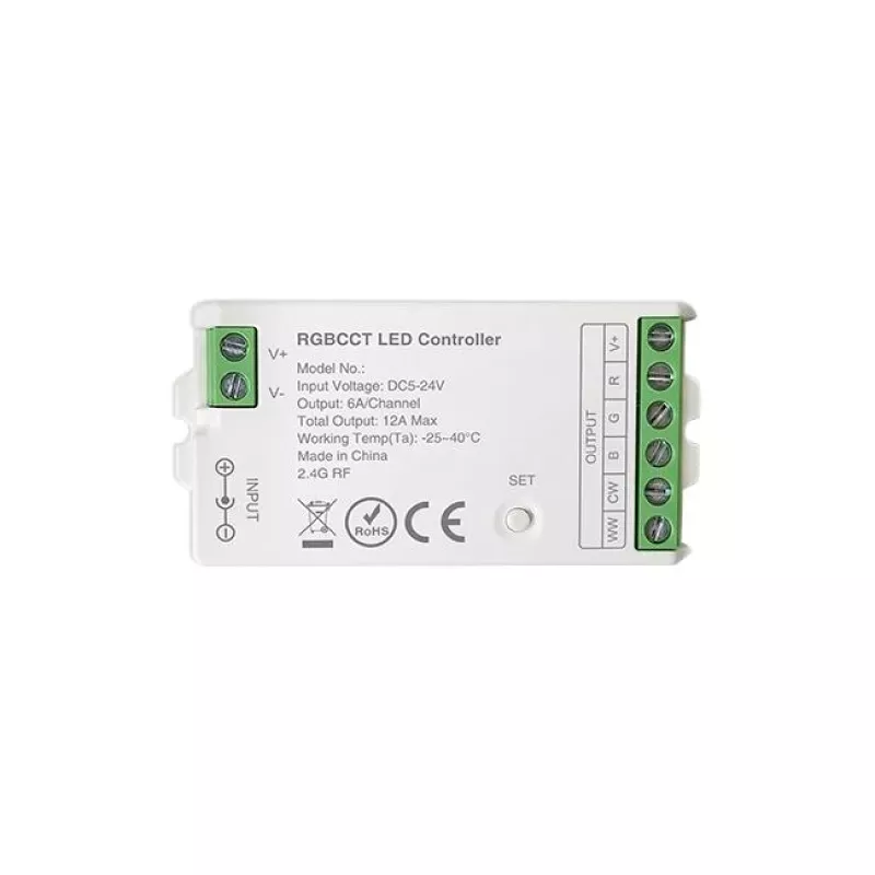 Sterownik LED RGB+CCT RF 12/24V 12A MLT039S-5904703004288