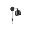 Kinkiet E27 LED Elza ruchomy x1 czarny wtyczka-5903002038482