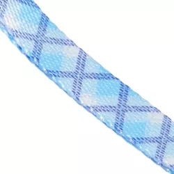 Podstawowa smycz dla psa z karabińczykiem w kratkę 2x120cm rozmiar M - 8719138143702