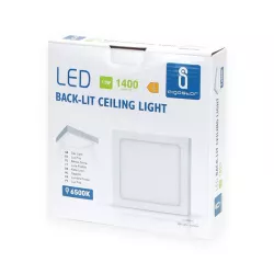 Plafon LED natynkowy kwadratowy 12W 6500K zimna, 17,3×17,3 cm - 8433325210410