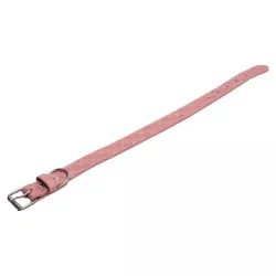 Obroża dla psa skórzana PU z tłoczonym wzorem liści rozmiar L 2.5x52cm - 8719138143641