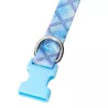 Obroża dla kota w elegancką kratkę rozmiar S 1.5x25-40cm z uchwytem - 8719138143665