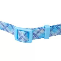 Obroża dla kota w elegancką kratkę rozmiar S 1.5x25-40cm z uchwytem - 8719138143665
