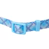 Obroża dla kota w elegancką kratkę rozmiar S 1.5x25-40cm z uchwytem - 8719138143665