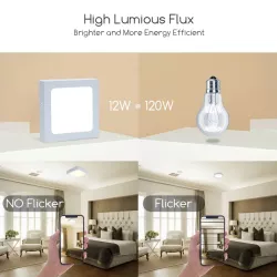 Plafon LED natynkowy kwadratowy 18W 4000K neutralna, 22,6×22,6 cm - 8433325210434