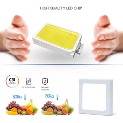 Plafon LED natynkowy kwadratowy 18W 4000K neutralna, 22,6×22,6 cm - 8433325210434
