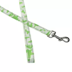 Smycz dla psa z karabińczykiem kamuflaż ciapki 1.5x120cm rozmiar M - 8719138143887