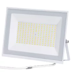 Halogen led 100W barwa zimna 6500K 9000lm w białej obudowie IP65 - 8433325001124