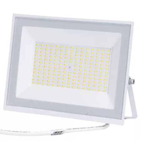 Halogen led 100W barwa zimna 6500K 9000lm w białej obudowie IP65 - 8433325001124