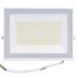 Halogen led 100W barwa zimna 6500K 9000lm w białej obudowie IP65 - 8433325001124