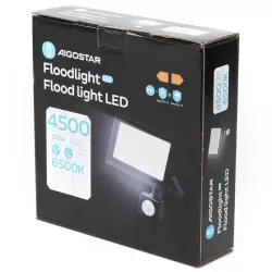 Naświetlacz LED z czujnikiem 50W 6500K 4500lm IP65 wykrywania ruchu - 8433325417451