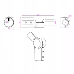 Adapter do słupa oświetleniowego 60mm-40mm-5904703018995