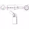 Regulowany ADAPTER Wysięgnik Uchwyt słup latarnia LAMPA ULICZNA 80mm-50mm-5904703019039