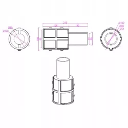 Adapter do słupa oświetleniowego prosty 80mm-60mm-5904703019527