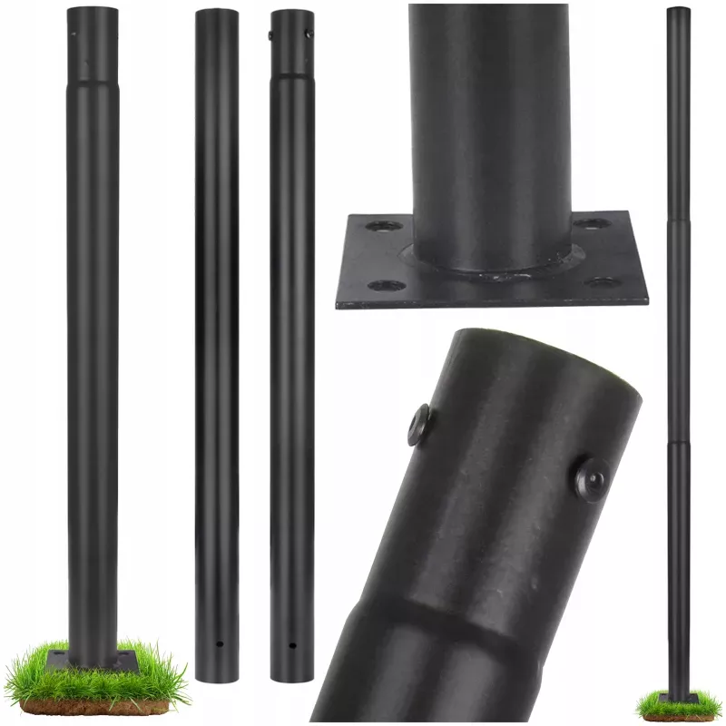 SŁUP OŚWIETLENIOWY drogowy maszt 3M latarni ulicznych Ø60MM do lamp czarny-5904703028437