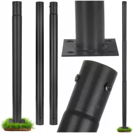 SŁUP OŚWIETLENIOWY drogowy maszt 3M latarni ulicznych Ø60MM do lamp czarny-5904703028437