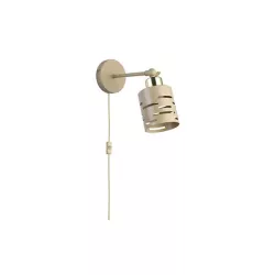 Kinkiet E27 LED Elen ruchomy x1 beż+złoty wtycz-5904703030218