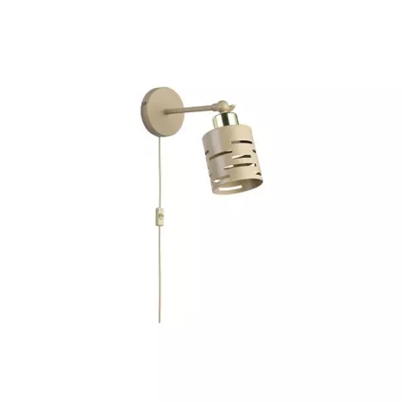 Kinkiet E27 LED Elen ruchomy x1 beż+złoty wtycz-5904703030218