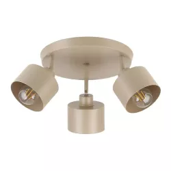 Kinkiet E27 LED Elza ruchomy x3 beżowy okrągły-5904703030294