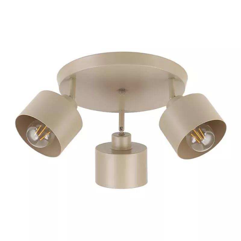 Kinkiet E27 LED Elza ruchomy x3 beżowy okrągły-5904703030294