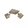 Kinkiet E27 LED Elza ruchomy x2 beżowy-5904703030317