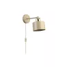 Kinkiet E27 LED Elza ruchomy x1 beżowy wtyczka-5904703030331