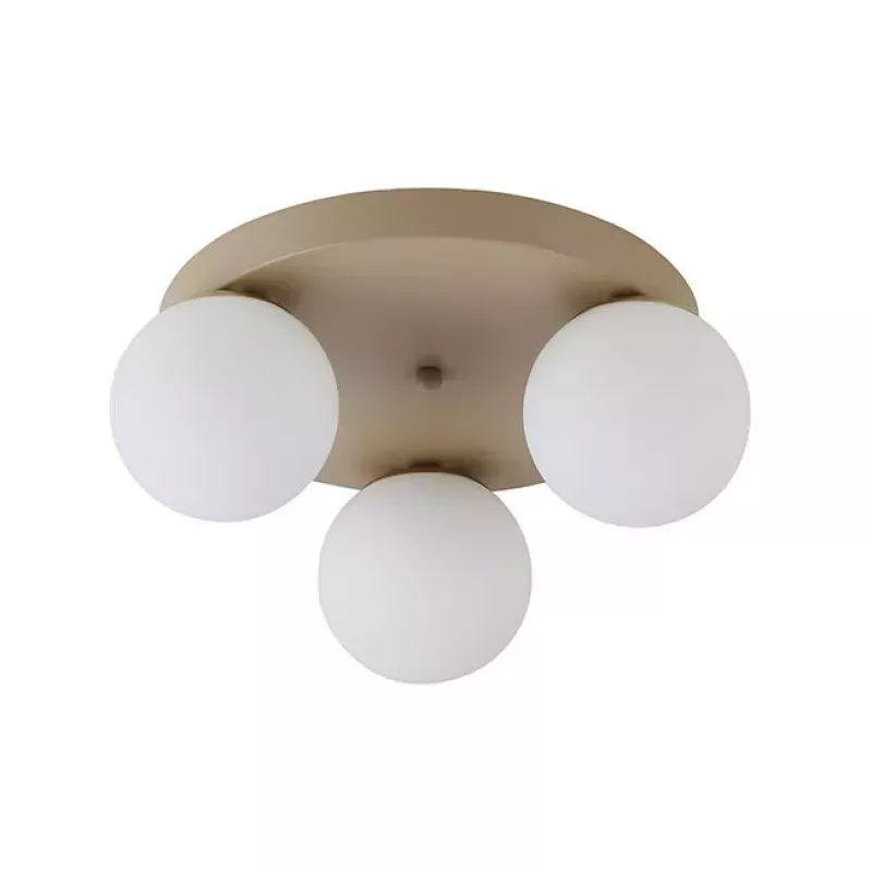 Kinkiet E27 LED Bali-12 29cm x3-1 beż+złoty-5904703029953
