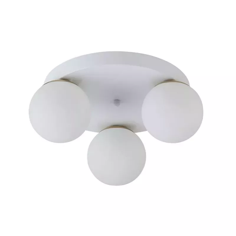 Kinkiet E27 LED Bali-12 29cm x3-1 biały+złoty-5904703029960