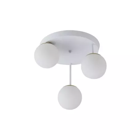 Kinkiet E27 LED Bali-12 29cm x3-2 biały+złoty-5904703029991