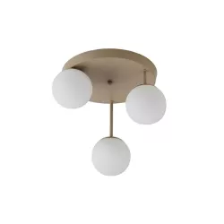 Kinkiet E27 LED Bali-12 29cm x3-2 beż+złoty-5904703029984